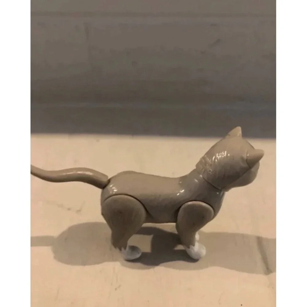 Vintage 1995 Mattel Barbie Gray Cat Kitty Pet Posable Bobble Head Play Toy Pet